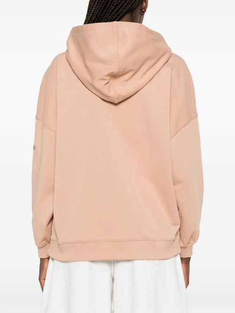 TWINSET floral-embroidered hoodie - Neutrals