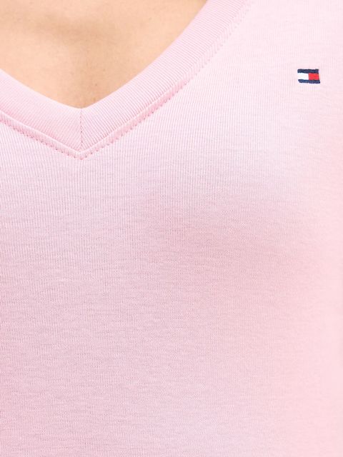Tommy Hilfiger t-shirt bawełniany damski kolor różowy WW0WW40584