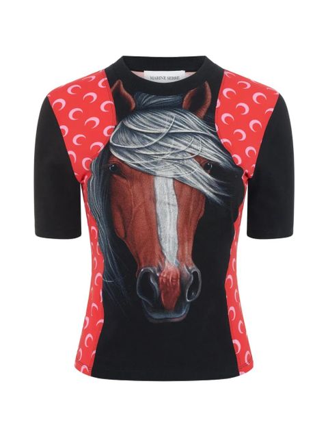 Marine Serre Lunar New Year T-shirt - Black