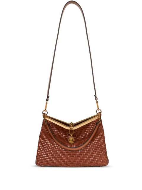 ETRO medium woven Vela shoulder bag - Brown - zdjęcie produktu nr 1