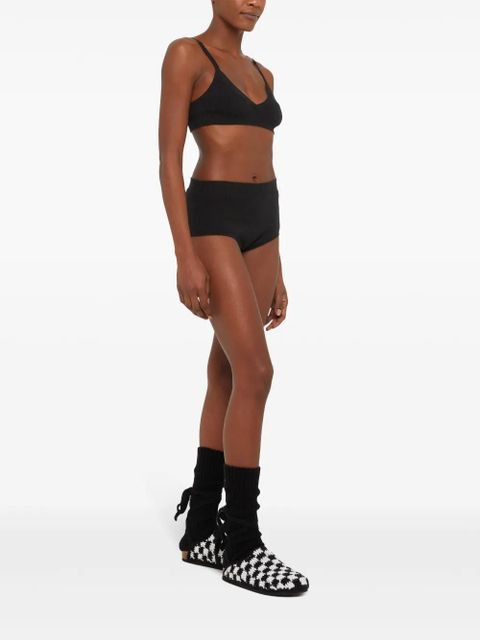 Alanui v-neck cashmere bralette - Black