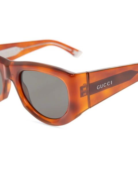 Gucci Eyewear oval-frame sunglasses - Brown - zdjęcie produktu nr 2