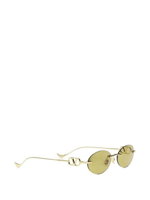 Valentino Garavani VLogo oval-frame sunglasses - Gold - zdjęcie produktu nr 2