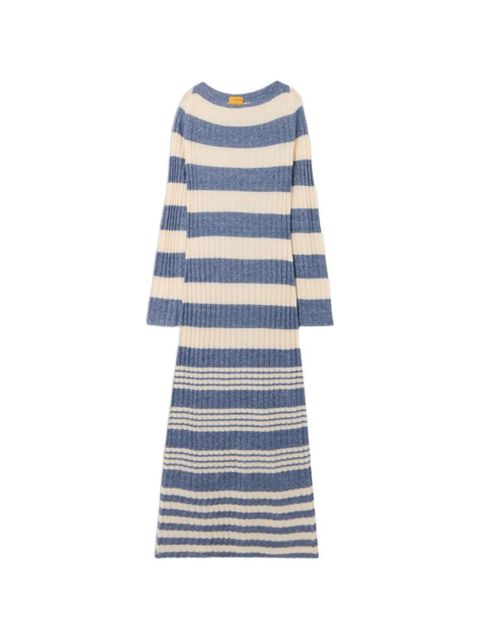 Guest In Residence striped ribbed midi dress - Blue - zdjęcie produktu nr 1