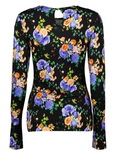 Rabanne floral-print blouse - Black - zdjęcie produktu nr 2