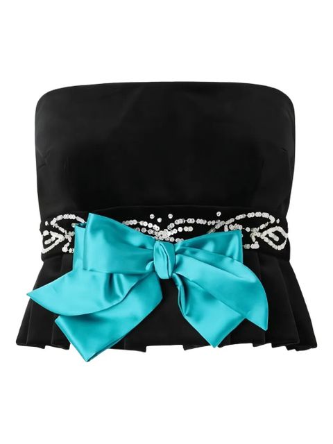Valentino Garavani sequin-embellished bow blouse - Black - zdjęcie produktu nr 1