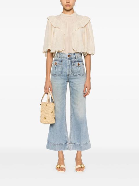 ZIMMERMANN flared cropped jeans - Blue - zdjęcie produktu nr 2