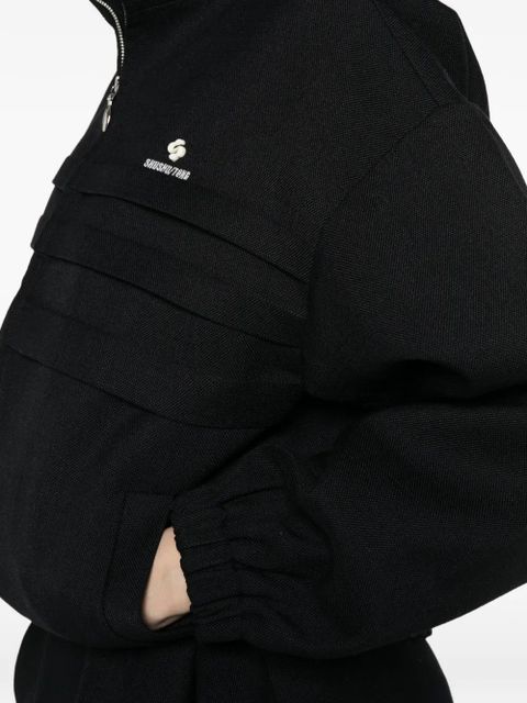 SHUSHU/TONG tucked-seam oversized jacket - Blue