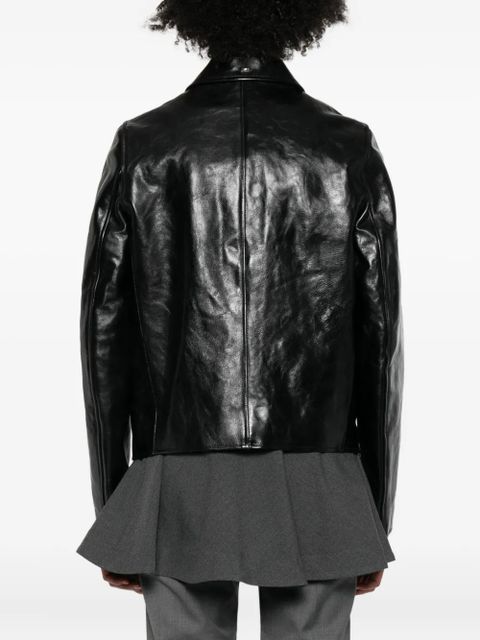 OUR LEGACY leather zip-front jacket - Black