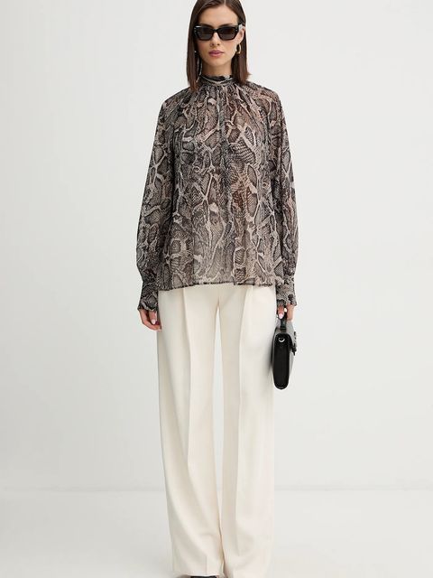 Guess bluzka AUDRINE damska kolor czarny wzorzysta W5BH84 W3022