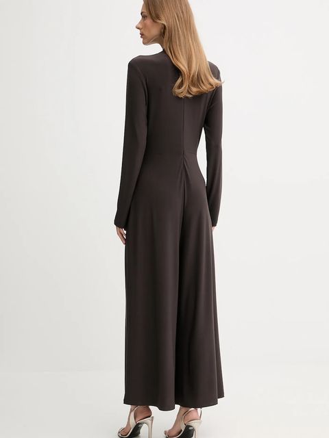 Joseph Ribkoff kombinezon kolor brązowy z dekoltem w szpic 254219 - zdjęcie produktu nr 2