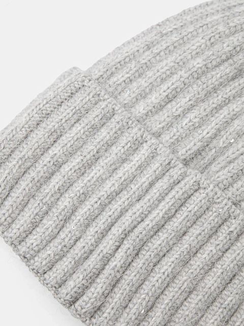 Answear.LAB czapka wełniana kolor szary wełniana