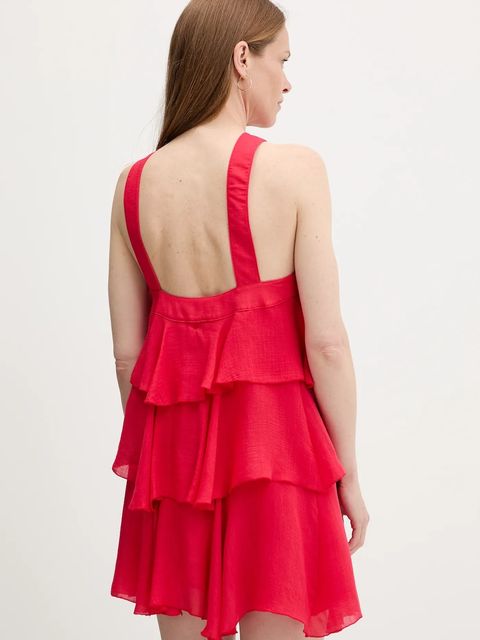 Answear.LAB sukienka kolor czerwony mini prosta