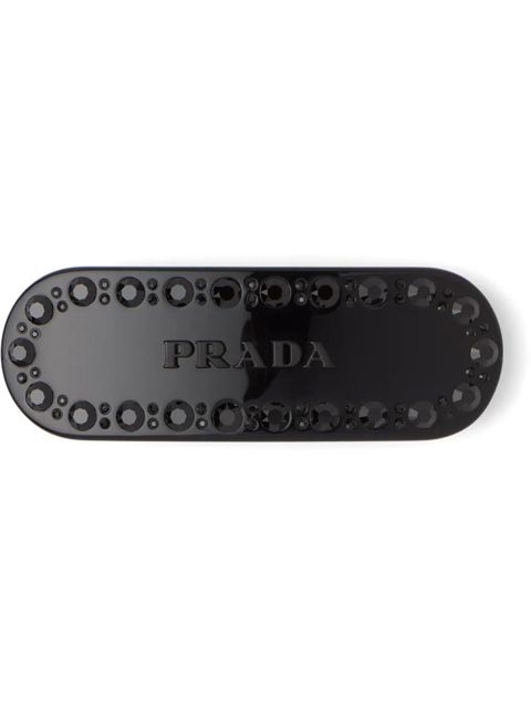 Prada crystal-embellished hair clip - Black - zdjęcie produktu nr 1