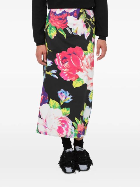Moschino floral-pattern skirt - Black