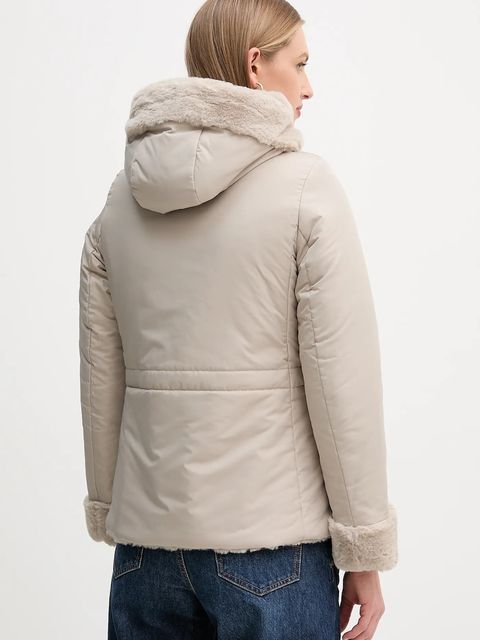 Geox kurtka dwustronna KAULA kolor szary przejściowa W5622E TC197