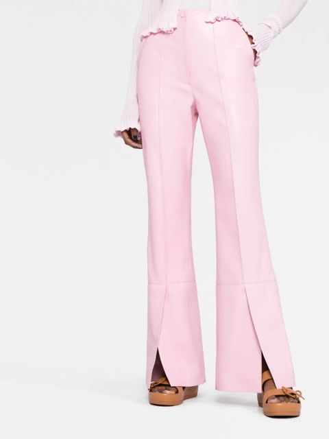 Nanushka split-hem flared trousers - Pink