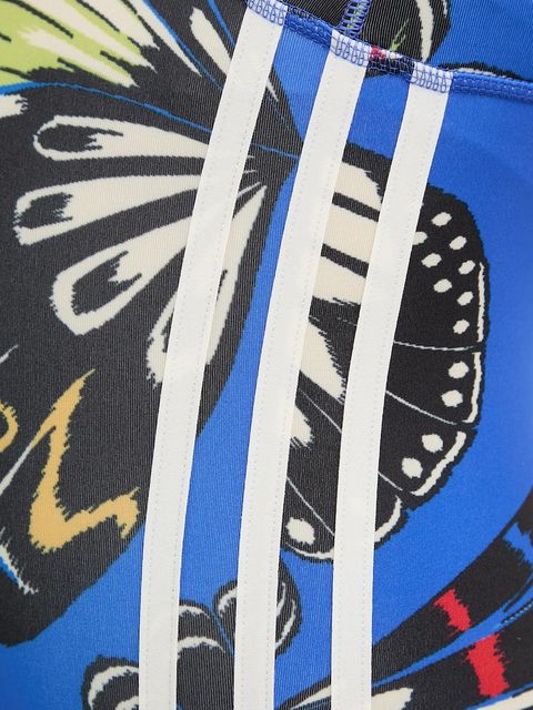 adidas Performance legginsy treningowe x Farm Rio damskie kolor niebieski wzorzyste JL8628 - zdjęcie produktu nr 2