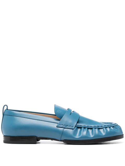 Tod's flat leather loafers - Blue - zdjęcie produktu nr 1