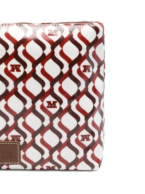 Max Mara patterned clutch bag - White