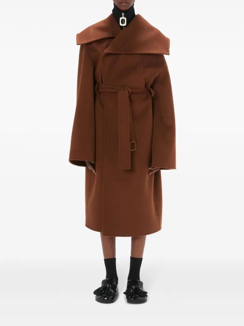 JW Anderson belted wool coat - Brown