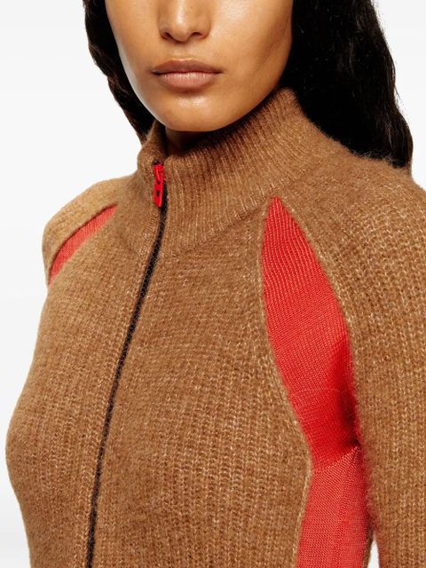 Diesel Louise zip-front cardigan - Brown