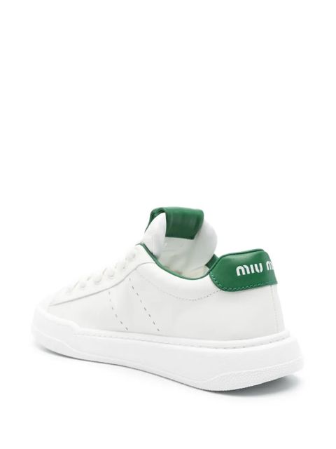 Miu Miu leather sneakers - White