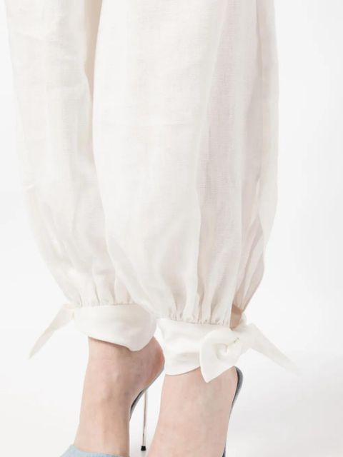 ZIMMERMANN wide-leg linen trousers - White