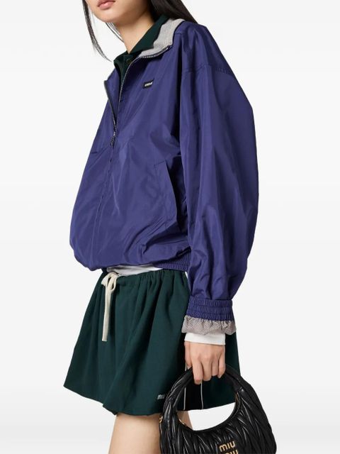 Miu Miu high-neck oversized jacket - Blue