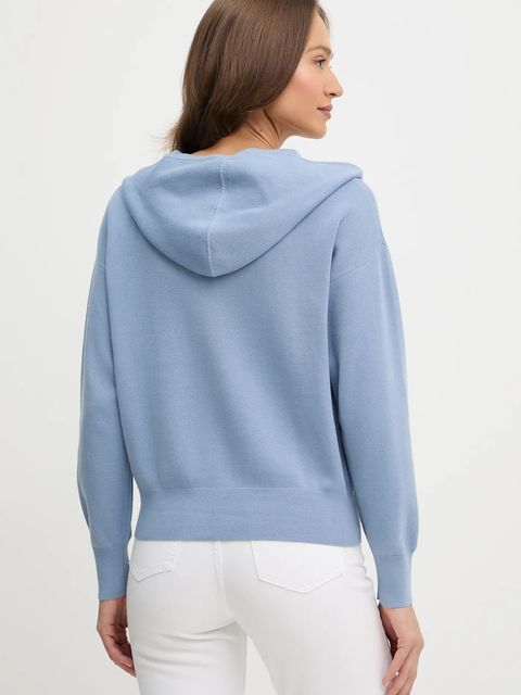 Tommy Hilfiger kardigan damski kolor niebieski lekki WW0WW42018 - zdjęcie produktu nr 2