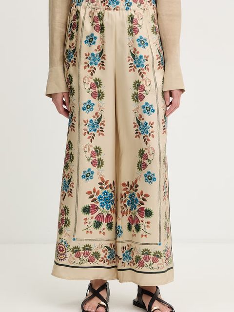 Weekend Max Mara spodnie damskie jedwabne SNACK - zdjęcie produktu nr 1