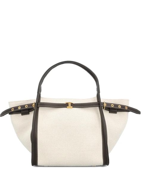 Tod's T buckle canvas tote bag - Neutrals - zdjęcie produktu nr 1