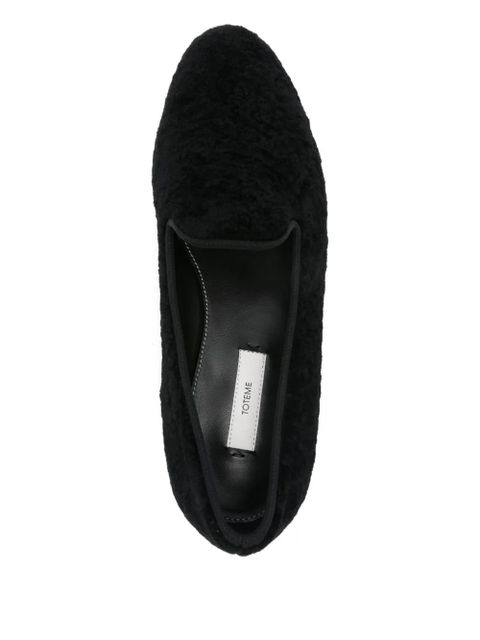 TOTEME shearling loafers - Black