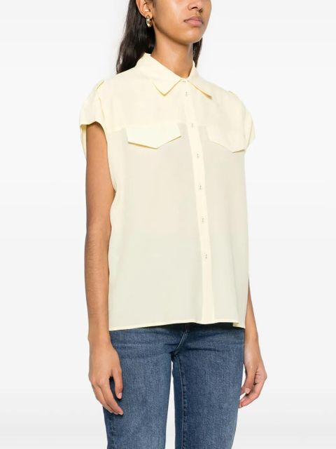 TWINSET cap-sleeved shirt - Yellow
