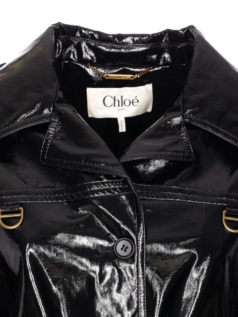 Chloé belted patent jacket - Black - zdjęcie produktu nr 2