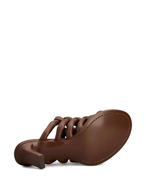 Tod's intreccio-design heeled sandals - Brown