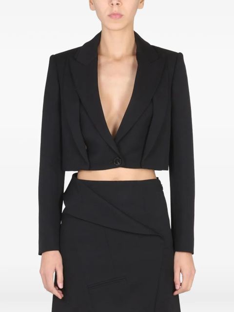 Alexander McQueen cropped blazer - Black - zdjęcie produktu nr 1