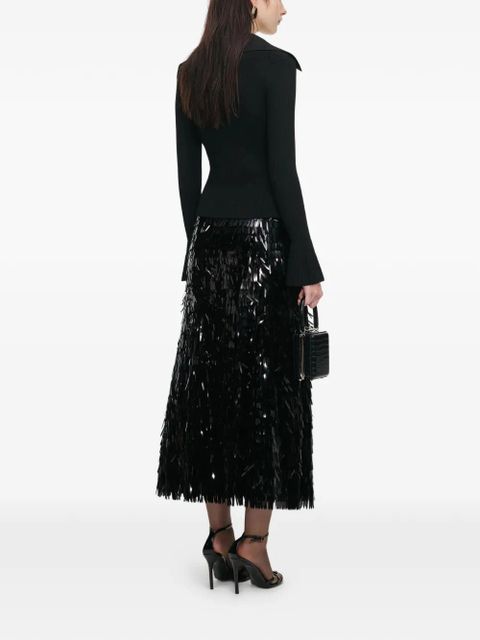 Self-Portrait button-embellishment cardigan - Black