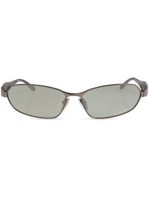 Balenciaga Eyewear logo-engraved rectangle-frame sunglasses - Silver - zdjęcie produktu nr 1