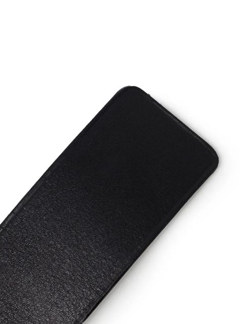 Marine Serre logo-buckle leather belt - Black