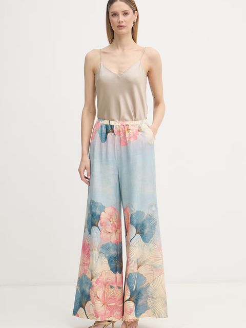 Gaudi spodnie straight damskie z lnem - zdjęcie produktu nr 1