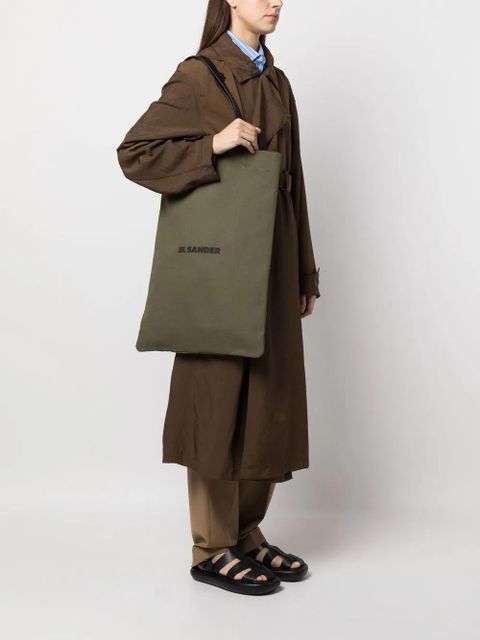 Jil Sander logo-print tote bag - Green - zdjęcie produktu nr 2