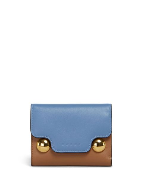 Marni Trunkaroo trifold leather wallet - Brown - zdjęcie produktu nr 1