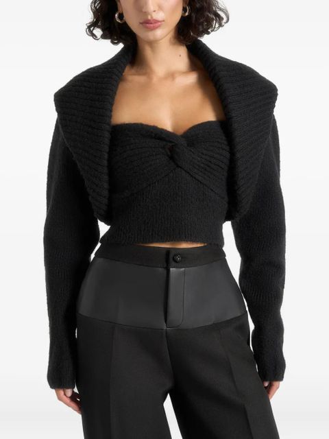 Manière De Voir Emya top and cardigan set - Black - zdjęcie produktu nr 2