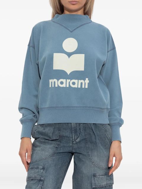 MARANT ÉTOILE logo-print cotton-blend sweatshirt - Blue