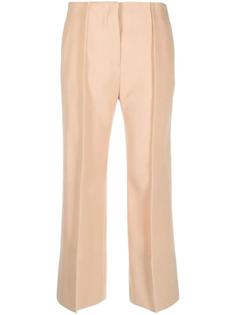Jil Sander cropped cotton trousers - Neutrals - zdjęcie produktu nr 1