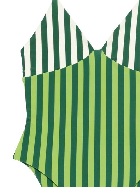 Simon Miller Behati striped swimsuit - Green