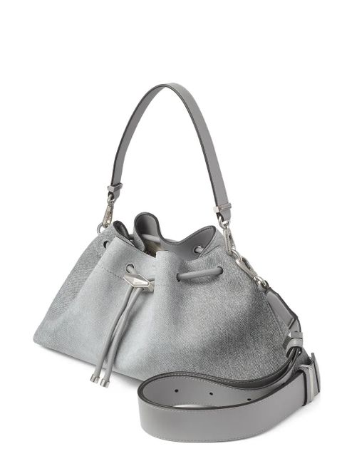 Jimmy Choo Cinch M drawstring shoulder bag - Grey