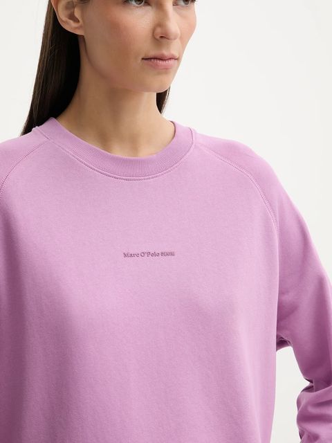 Marc O'Polo bluza bawełniana damska kolor fioletowy gładka 5000009291