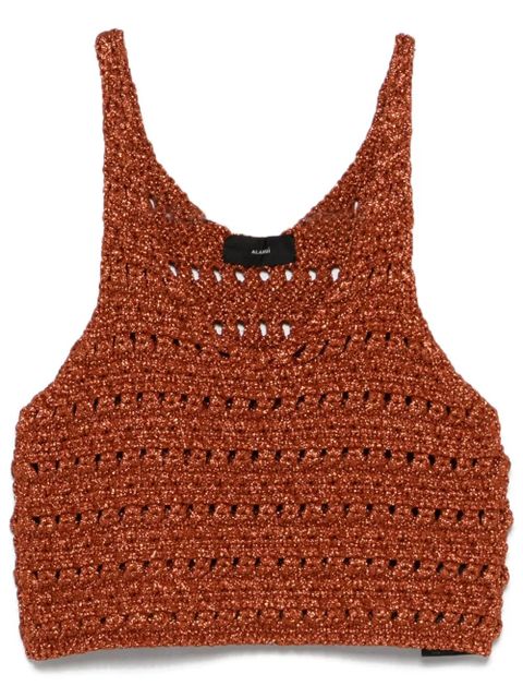Alanui lurex tank top - Brown - zdjęcie produktu nr 1